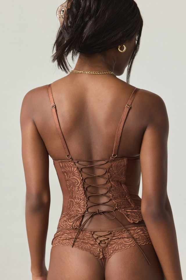 Mucci Electra Lace-Up Open Back Lace Corset #3