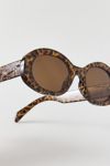 Mia Leopard Oval Sunglasses