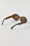 Mia Leopard Oval Sunglasses