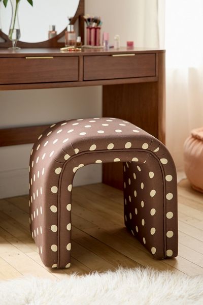 Jane Velvet Upholstered Stool