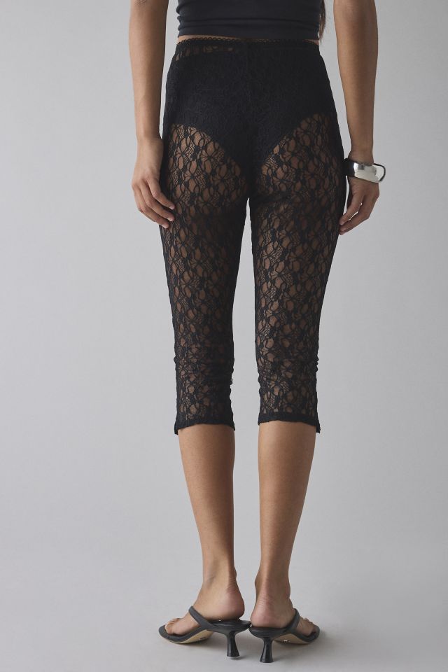 Kimchi Blue Ellie Sheer Lace High-Rise Stretch Capri Pant #3