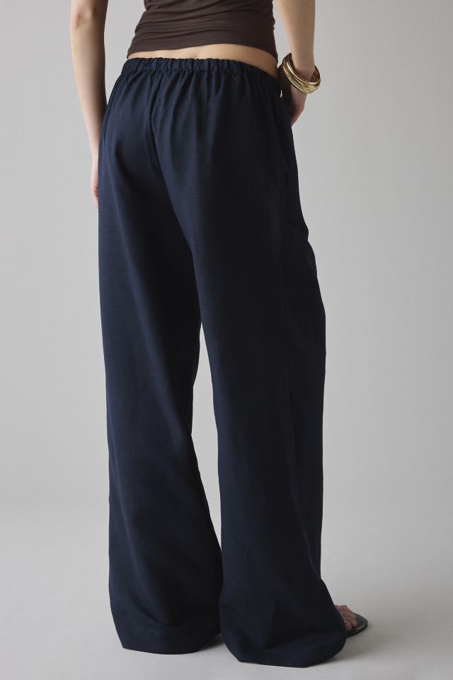 Lioness Idyllic Linen-Cotton Blend Low-Rise Straight Leg Pant #3