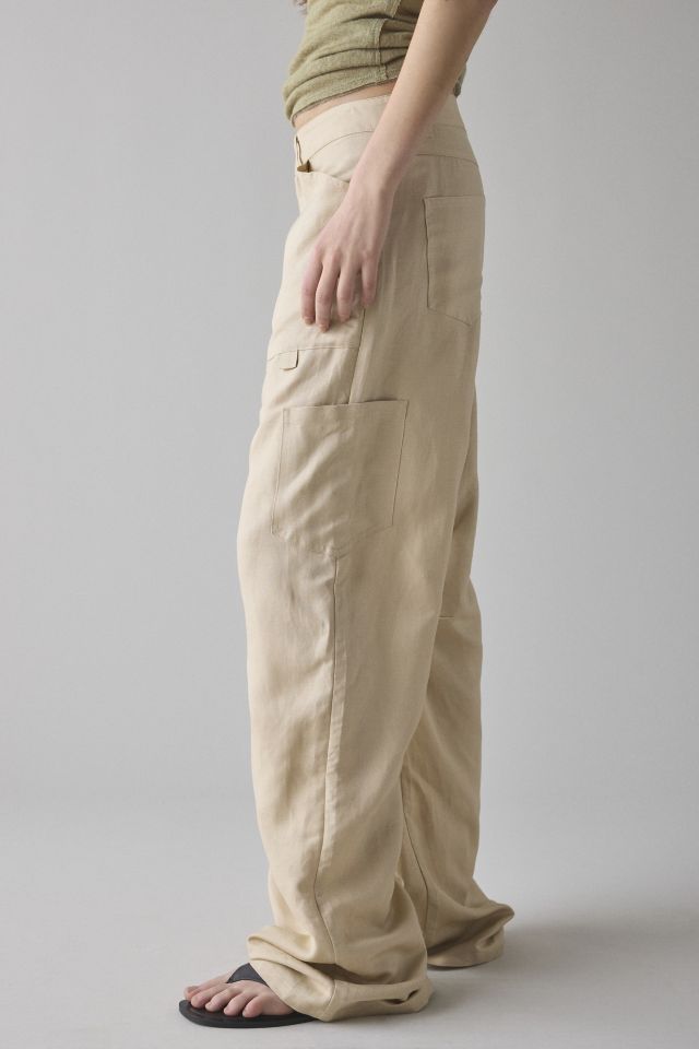 Lioness Miami Vice Linen-Cotton Blend Oversized Cargo Pant #1