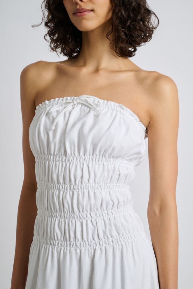 Onia Air Linen Smocked Maxi Dress #1