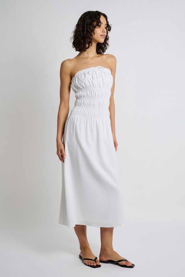 Onia Air Linen Smocked Maxi Dress #2