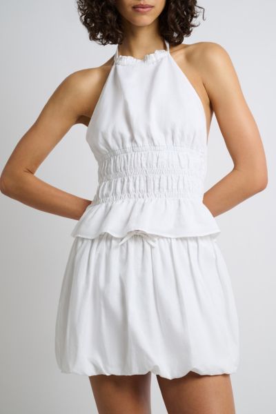 Onia Air Linen Smocked Halter Top