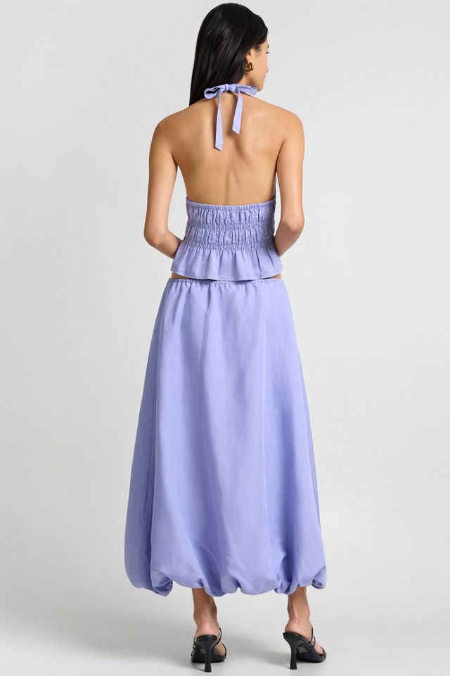 Onia Air Linen Smocked Halter Top #1