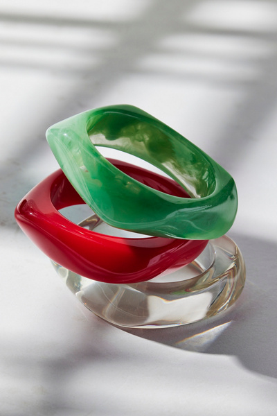 Iris Acrylic Chunky Bangle Bracelet | Urban Outfitters