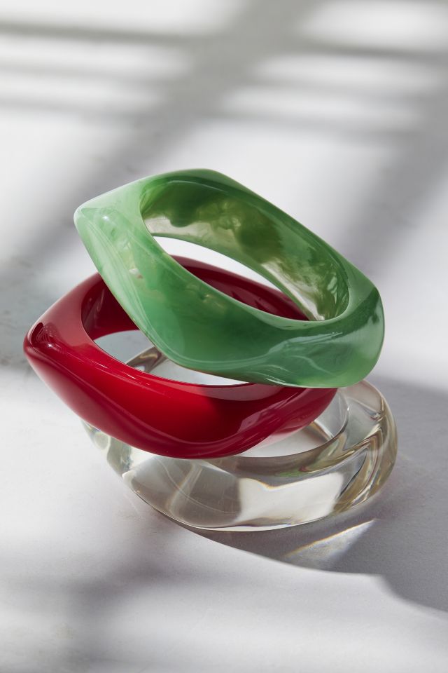Iris Acrylic Chunky Bangle Bracelet #3