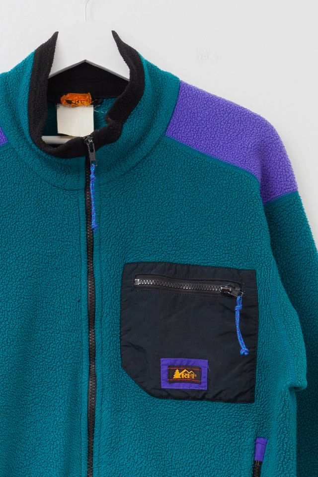 Vintage 1990s REI Distressed Technical Zipper Fleece Jacket #1