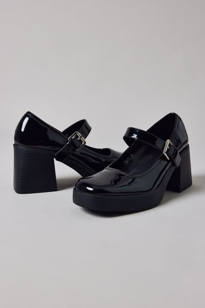 Raid London Favia Patent Leather Mary Jane Heel