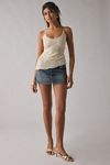 UO Brittney Beaded Embroidered Lace-Up Open Back Tank Top
