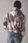 BDG Cow Print Patterned Full Zip Hoodie Sweatshirt