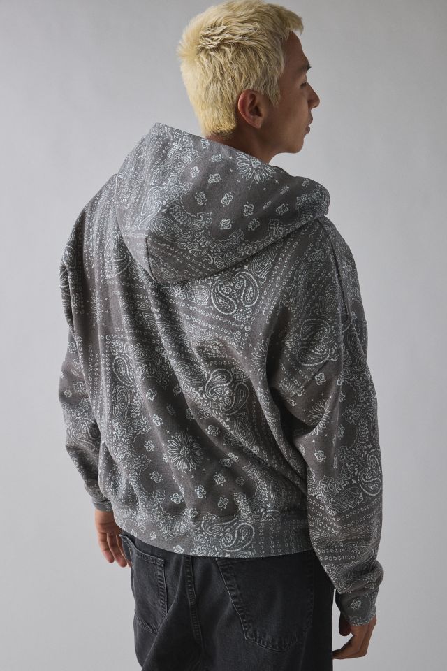 BDG Paisley Pattern Full-Zip Hoodie Sweatshirt #1