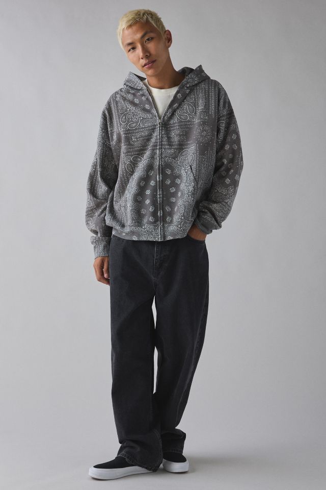BDG Paisley Pattern Full-Zip Hoodie Sweatshirt #2