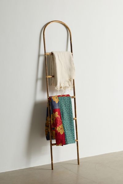 Sonny Arched Bamboo Blanket Ladder