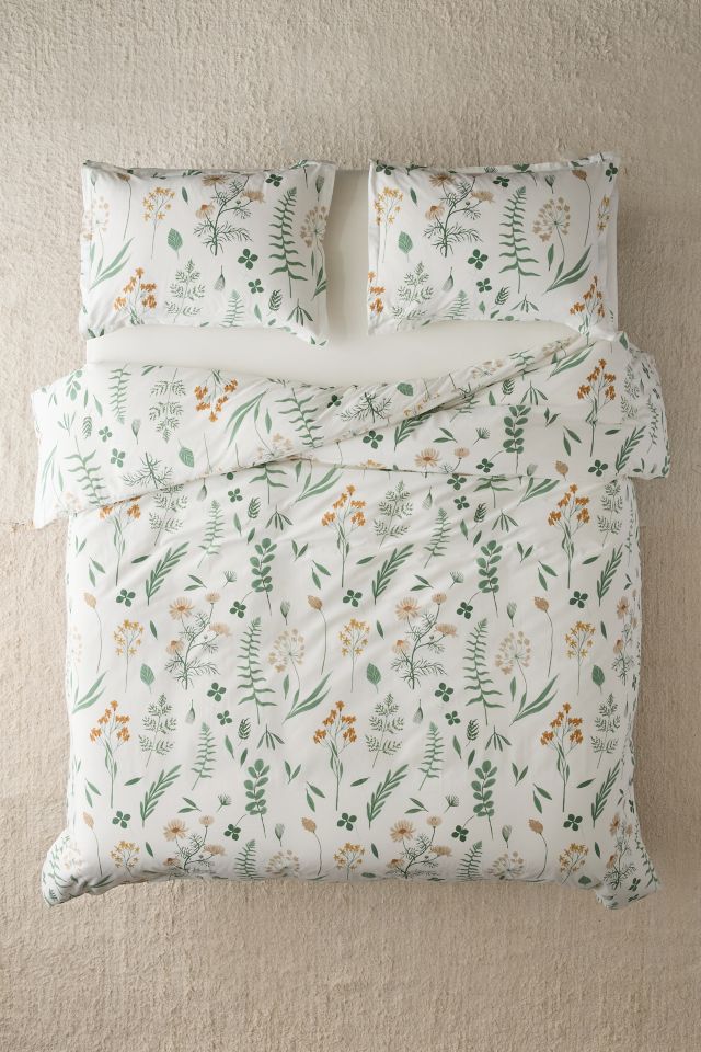 Botanica Patterned Brushed Cotton Duvet Cover Set #1