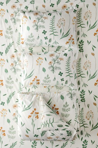 Botanica Patterned Brushed Cotton Duvet Cover Set