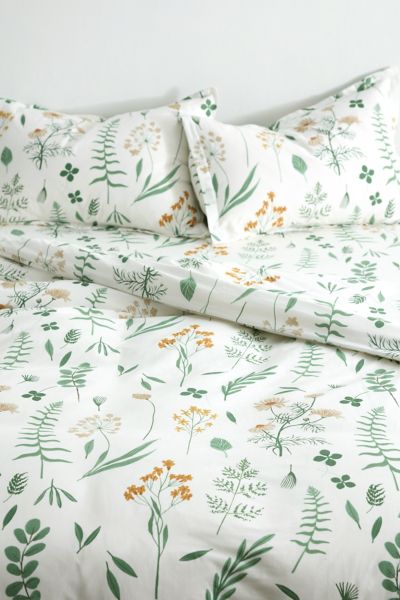 Botanica Patterned Brushed Cotton Duvet Cover Set