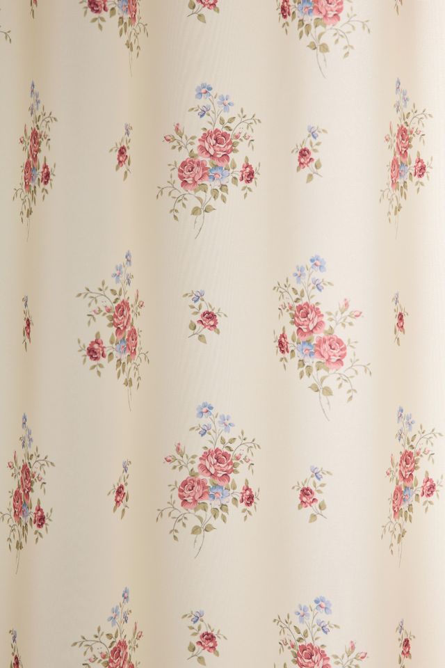 Vintage Style French Flower Patterned Shower Curtain #1