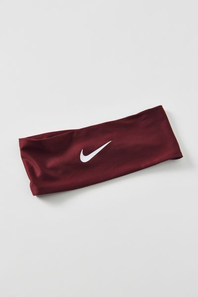 Nike Dri-fit Fury Classic Wide Headband In Dark Team Red/white, Women's At Urban Outfitters In Red