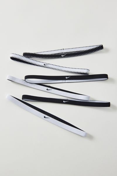 Nike Flex Classic Headband 6-pack In Black/white, Women's At Urban Outfitters In Black