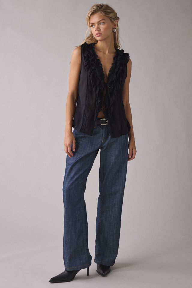 Kimchi Blue Clara Cascading Ruffle Tie-Front Tank Top #2