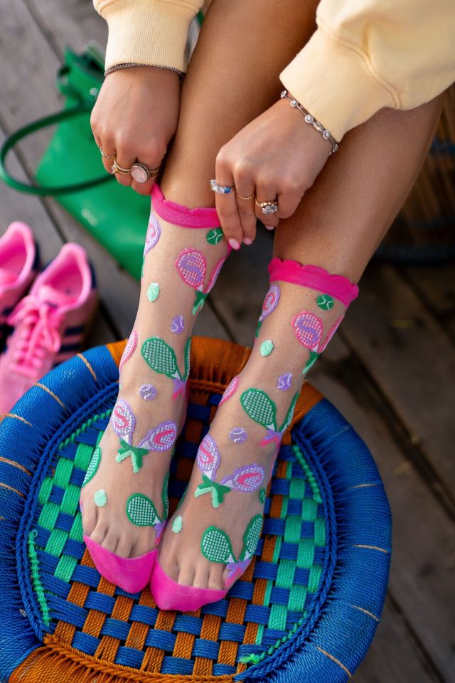 Sock Candy Tenniscore Ruffle Sheer Sock #1