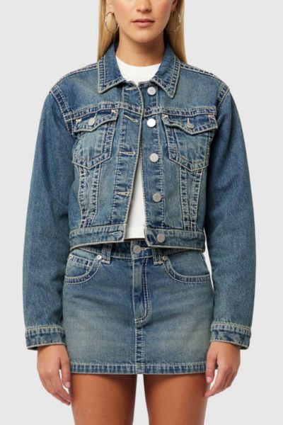 Abrand Crop Denim Jacket