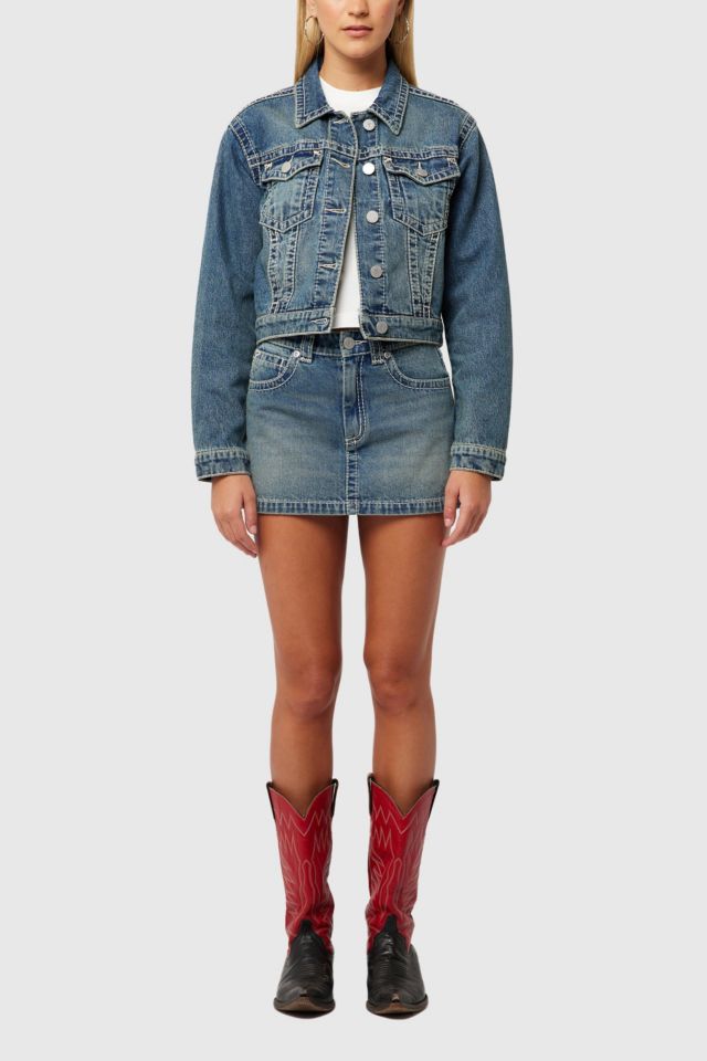 Abrand Crop Denim Jacket #3