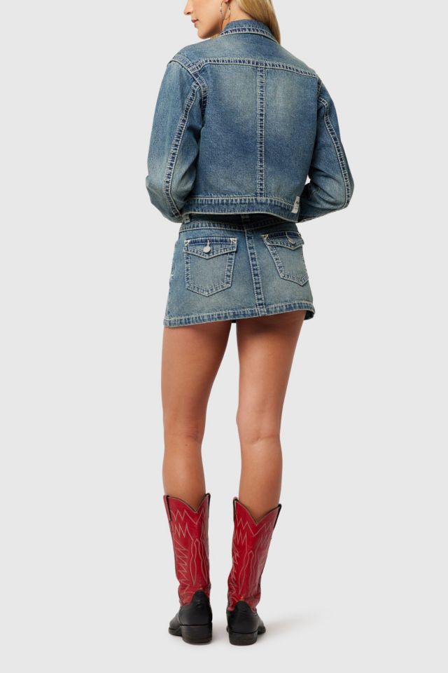 Abrand Crop Denim Jacket #4
