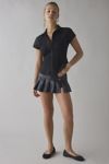 BDG Shaina Low-Rise Belted Faux Leather Micro Mini Skort