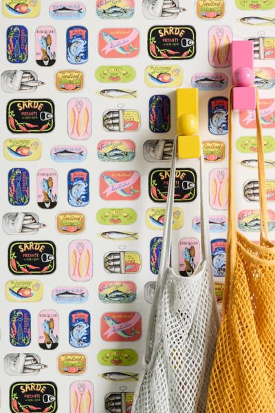 Rachel Antonoff Sardine Tins Removable Wallpaper