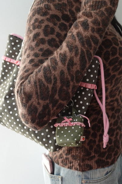 Strawberry Western Mini Ichigo Bag Keychain in Olive, Women's at Urban Outfitters