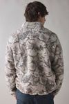 BDG Printed Fleece Quarter Zip Sweatshirt