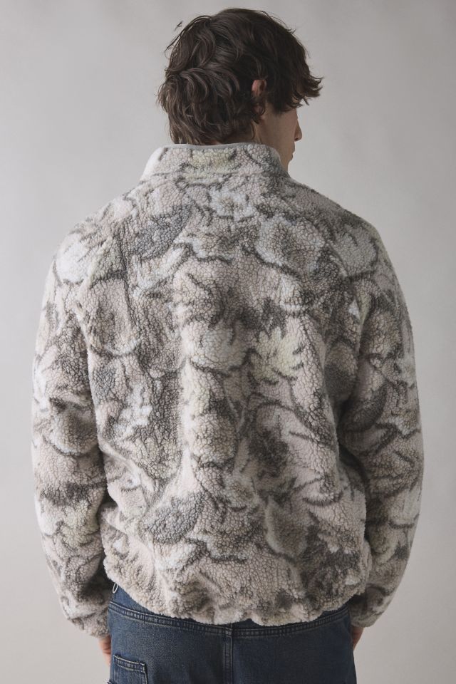 BDG Printed Fleece Quarter Zip Sweatshirt #1