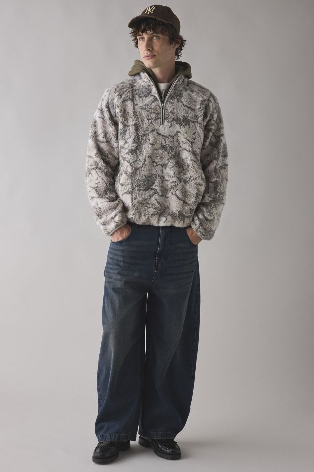 BDG Printed Fleece Quarter Zip Sweatshirt #2