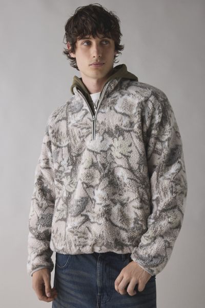 [THE MUSEUM VISITOR]★CRAYON ART PRINTED FLEECE JUMPER Butterflies Trail Fleece – Blue Seven