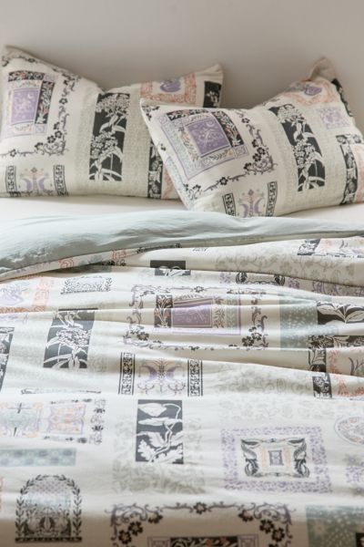 Urban Outfitters Aurelia Floral Icon Duvet Cover In Cream At  In Neutral