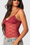 Edikted Eira Sheer Lace Tank Top