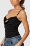 Edikted Layered Bra Cowl Neck Top