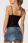 Edikted Layered Bra Cowl Neck Top