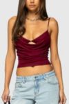 Edikted Layered Bra Cowl Neck Top