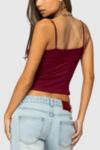 Edikted Layered Bra Cowl Neck Top