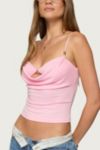 Edikted Layered Bra Cowl Neck Top