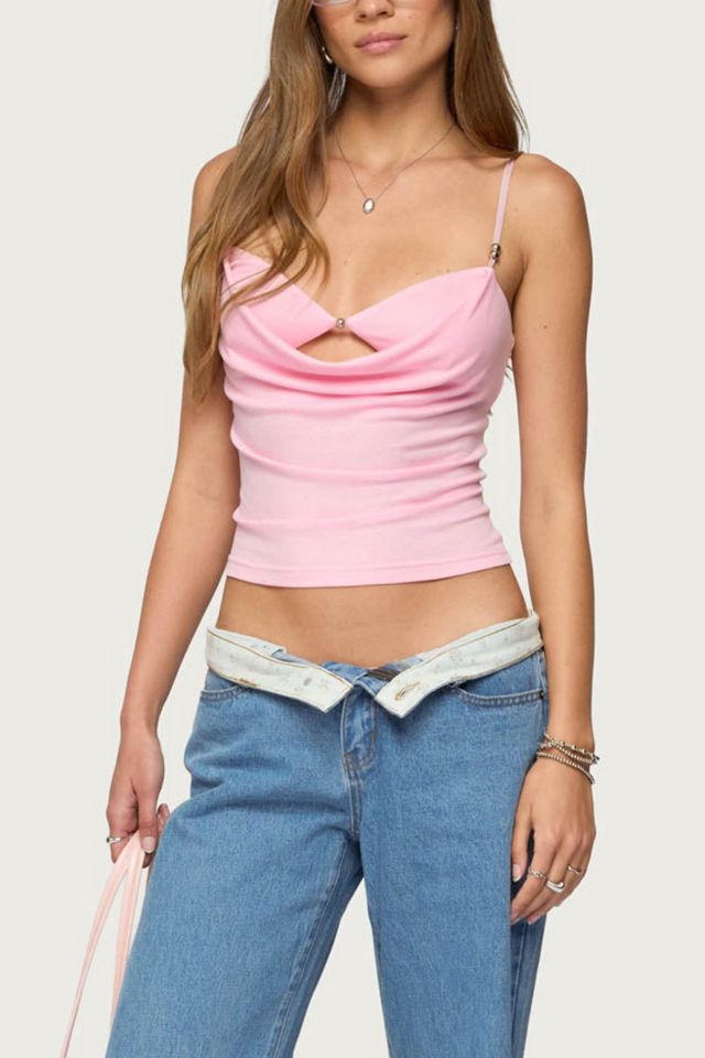 Edikted Layered Bra Cowl Neck Top #3