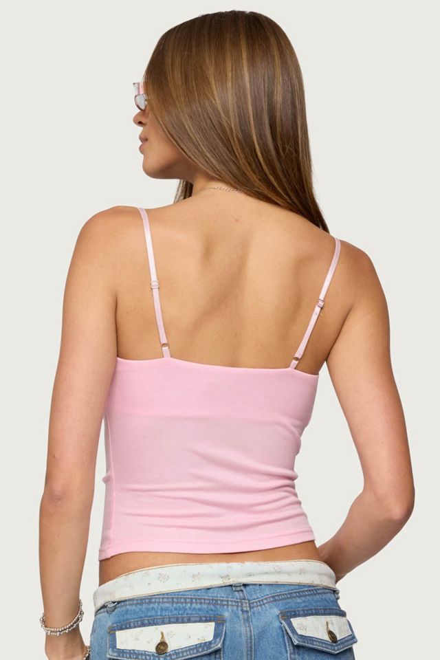 Edikted Layered Bra Cowl Neck Top #4