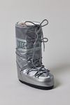 Moon Boot Women's Icon Glance Silver Satin Boot