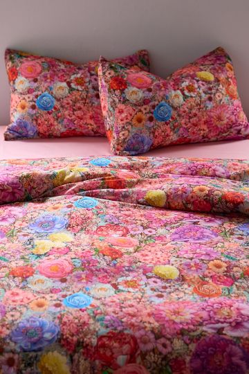 Striped Ruffle Duvet Cover Set