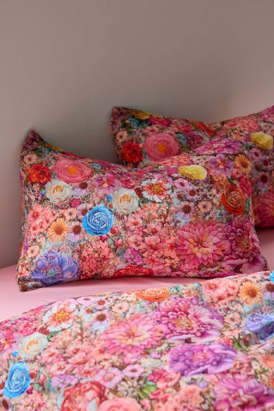 Urban Outfitters Yara Tiny Scenes Floral Sham Set At  In Pink